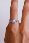 Anillo piedra luna plata de ley