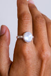 Anillo piedra luna plata de ley