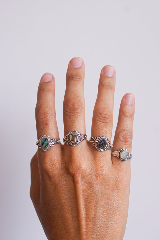 Anillo de Abalón en Plata de Ley