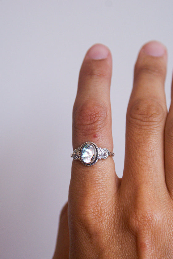 Anillo de Abalón en Plata de Ley