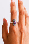 Anillo prema de amatista en plata de ley