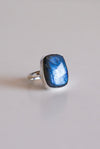 Anillo labradorita plata de ley