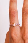Anillo Sara de Opalo Rosa