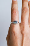 Anillo shiva labradorita en plata