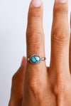 Anillo turquesa y pirita