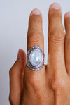 Anillo Sita Piedra Luna en plata, cabujón grande