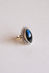 ANILLO SUTRA LABRADORITA EN PLATA DE LEY