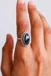 ANILLO SUTRA LABRADORITA EN PLATA DE LEY