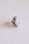 Anillo piedra luna plata de ley