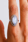 Anillo piedra luna plata de ley