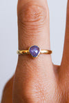 ANILLO DE TANZANITA EN BAÑADO DE ORO
