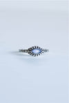 anillo veda piedra luna en plata