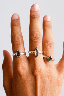  Anillos de Moldavita en plata