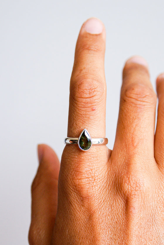 Anillos de Moldavita en plata