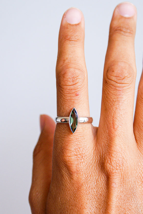 Anillos de Moldavita en plata