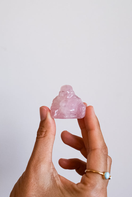 Buda de Cuarzo Rosa