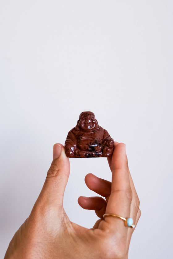 Buda de Obsidiana Caoba