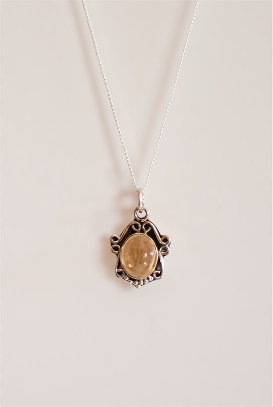 Colgante Ajeet de Citrino en plata