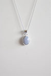 Colgante de Calcedonia Azul en plata