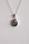 Colgante cuarzo turmalinado en plata