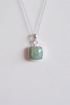 colgante jade verde en plata de ley
