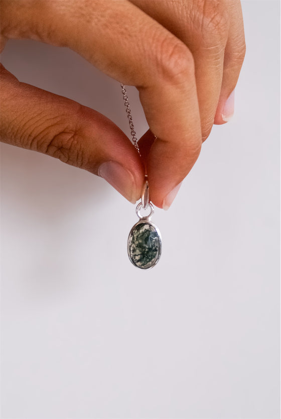 Colgante de Ágata musgosa