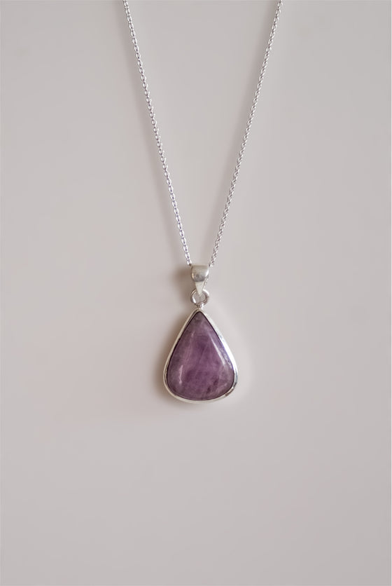 Colgante gota de Kunzita