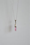 Colgante de Rubelita o Turmalina rosa en plata de ley