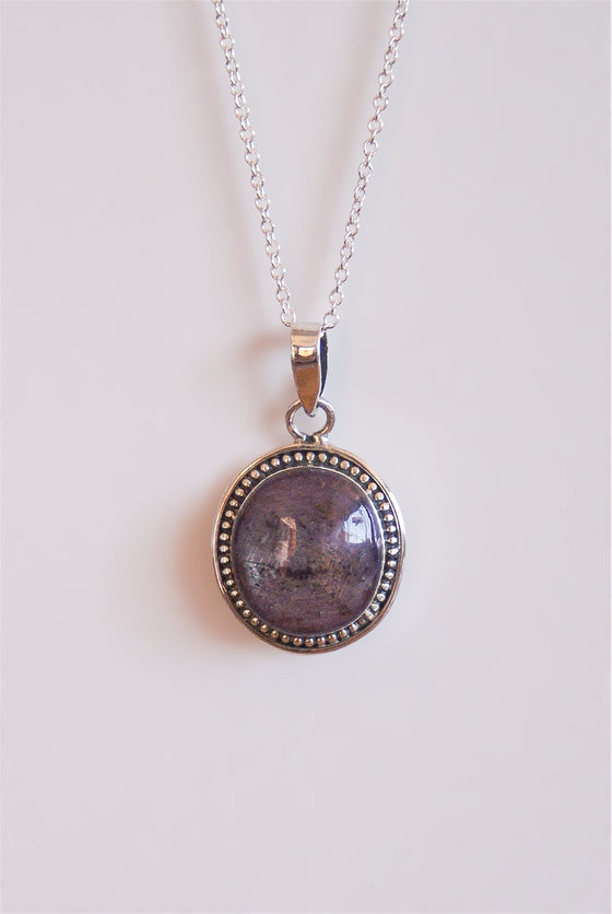 Colgante Rubí en plata
