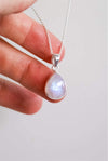 COLGANTE GOTA PIEDRA LUNA EN PLATA