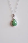 colgante jade verde en plata de ley