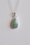 colgante jade verde en plata de ley