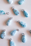 Colgante gota de larimar en plata de ley