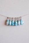 Colgante gota de larimar en plata de ley