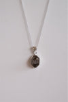 Colgante herkimer en plata de ley