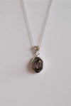 Colgante herkimer en plata de ley