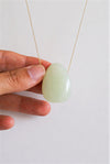Colgante jade verde con agujero