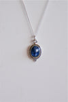Colgante cianita azul en plata