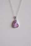 Colgante de kunzita en plata de ley