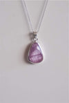 Colgante de kunzita en plata de ley