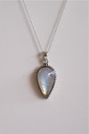 Colgante Lágrima de piedra luna en plata