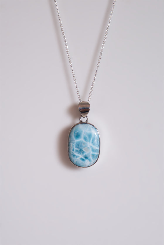 Colgante Larimar en Plata