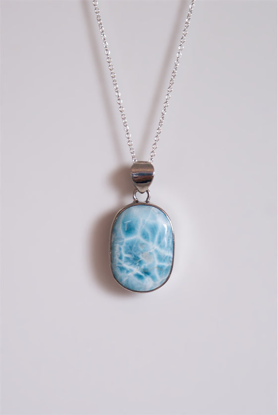Colgante Larimar en Plata