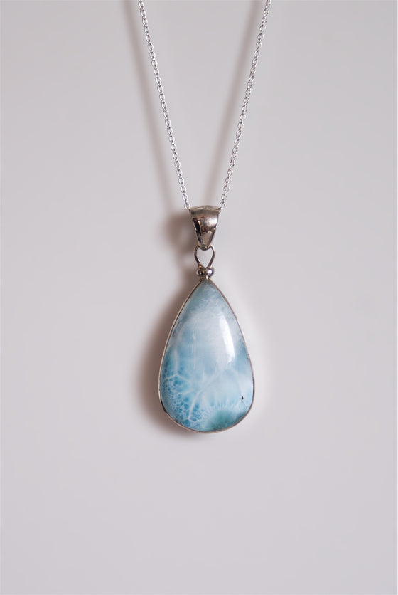 Colgante Larimar en Plata