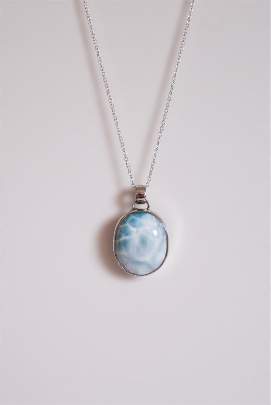Colgante Larimar en Plata