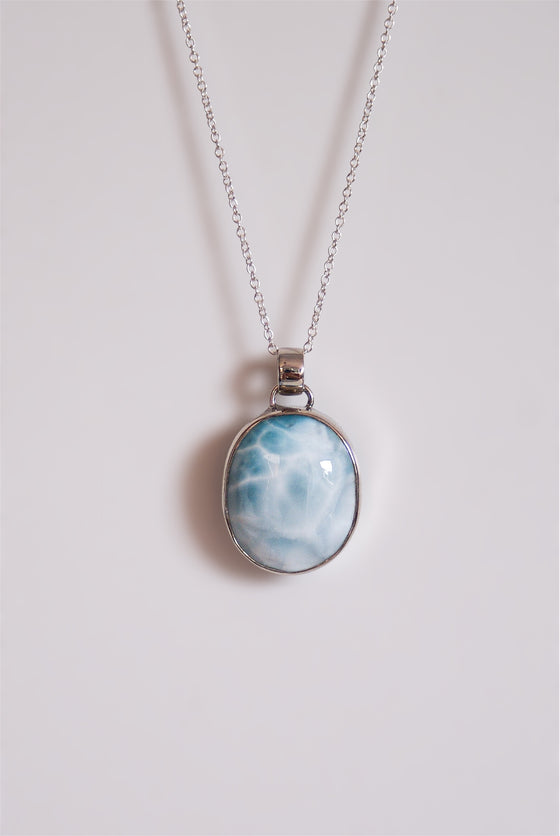 Colgante Larimar en Plata