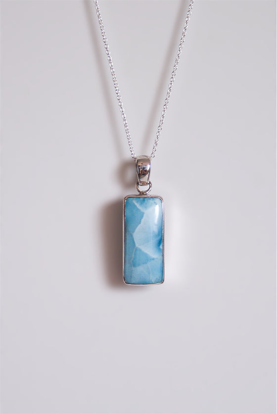 Colgante Larimar en Plata