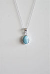 Colgante de larimar en plata