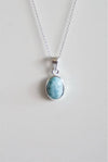 Colgante de larimar en plata