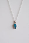 Colgante ópalo azul en plata